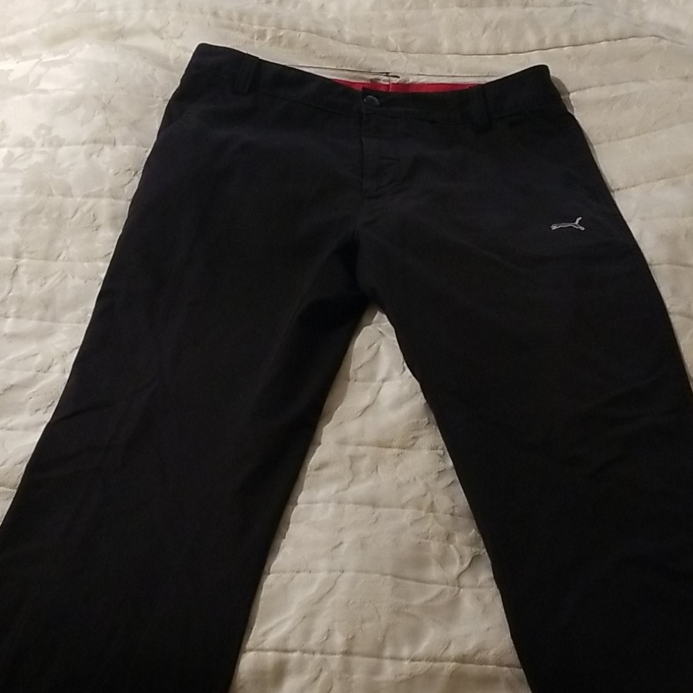 Men's Black Ricky Fowler Puma Golf Pants